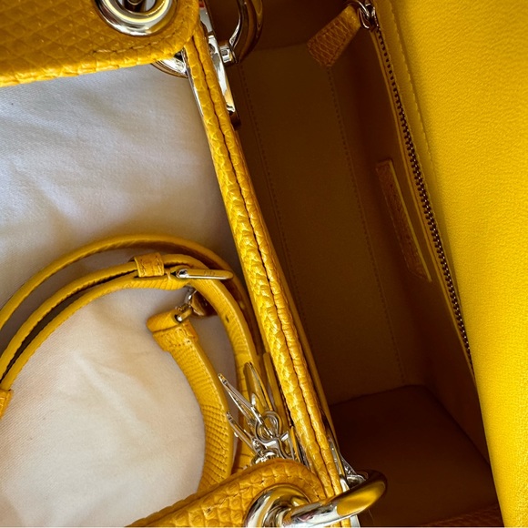 Christian Dior exotic lizard skin Lady Dior handbag. New color never used, boxed - Picture 14 of 16